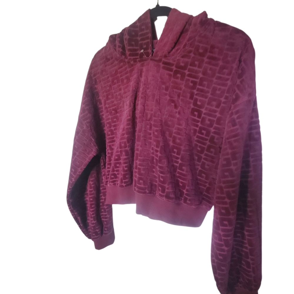 Women's  Guess Burgundy Valour Sweater Hoodie